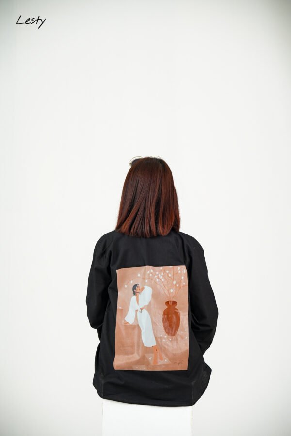 Beautiful girl posing featured printed Shrug - Image 2