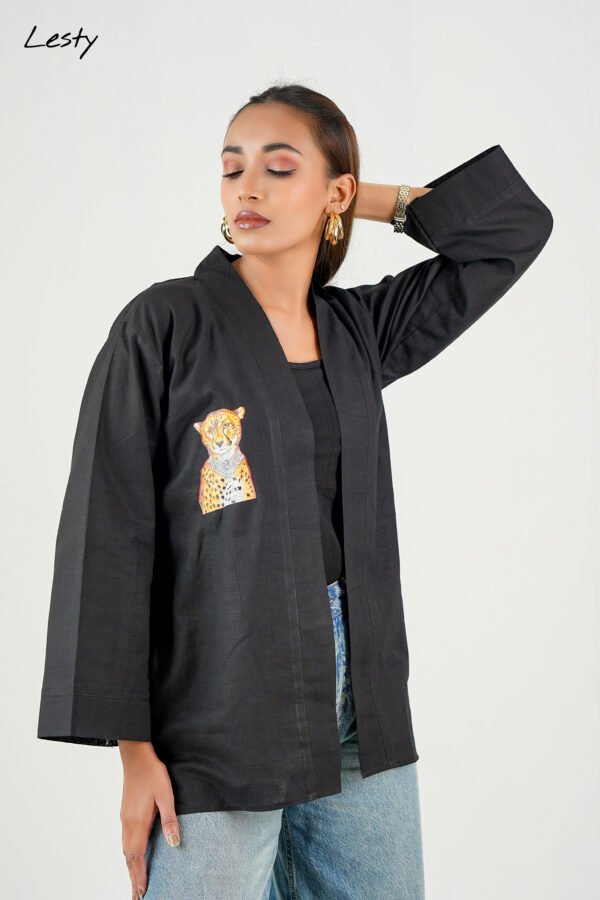 Tiger eat moon ft. printed Shrug - Image 3