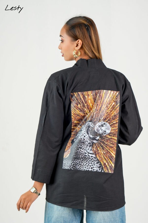 Tiger eat moon ft. printed Shrug - Image 2
