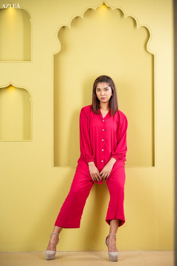 Women's Red Co-Ords Set - Image 3